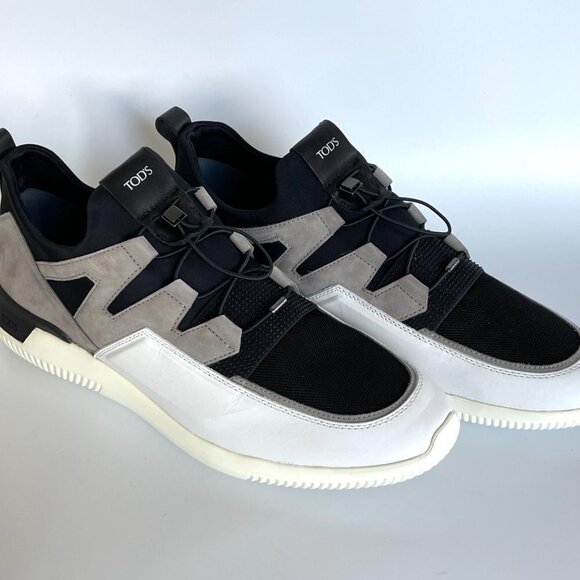 Tod\'s Italy No-code Black &‎ White Active Sport Light 91B Leather Sneakers shoes main image 6